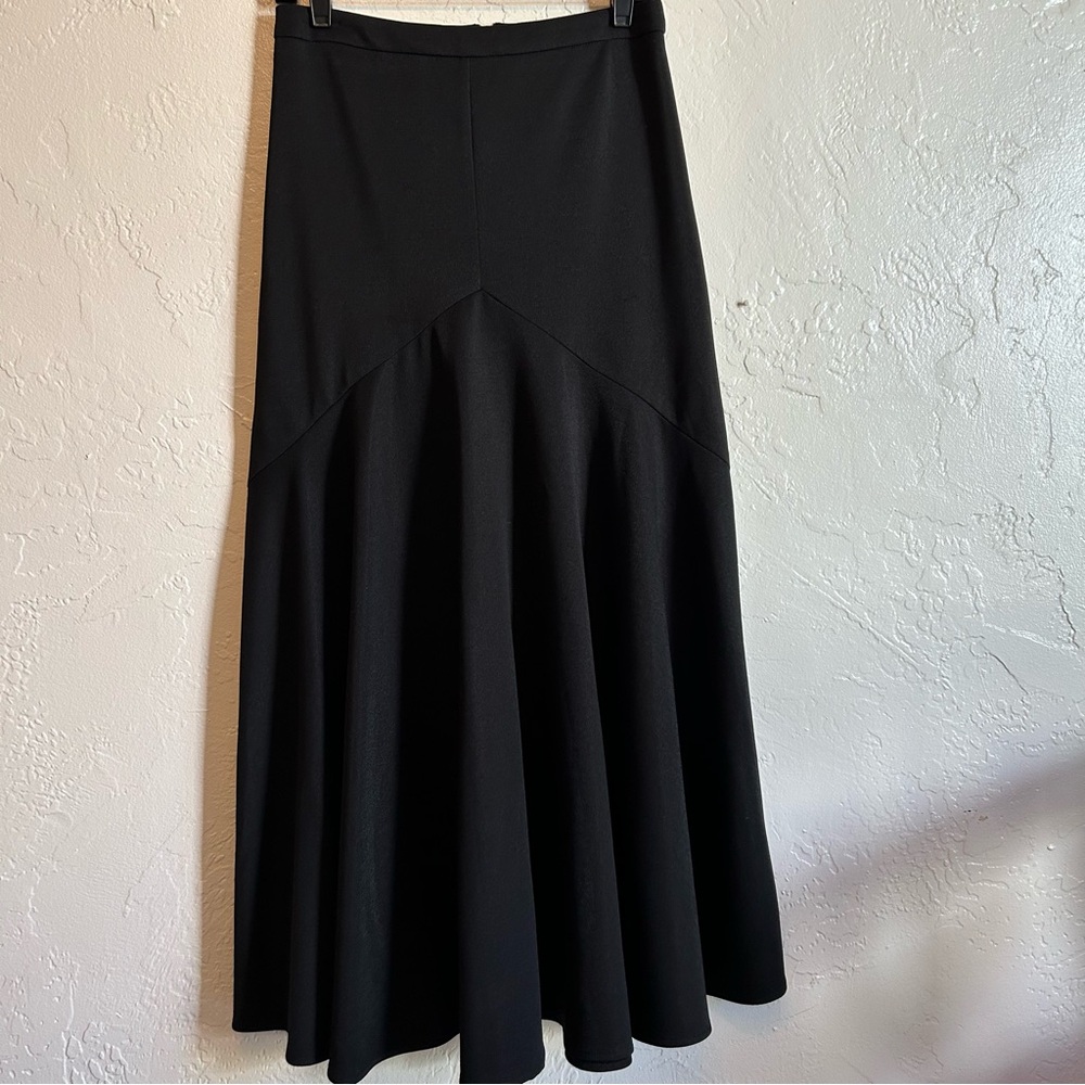 ACONICONI Elegant Black Maxi Skirt